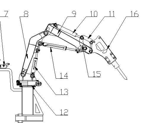 煤礦用液壓破碎機(jī)動臂機(jī)構(gòu)