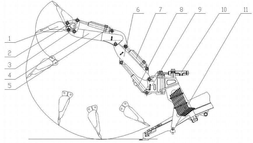 扒渣機動臂圖紙